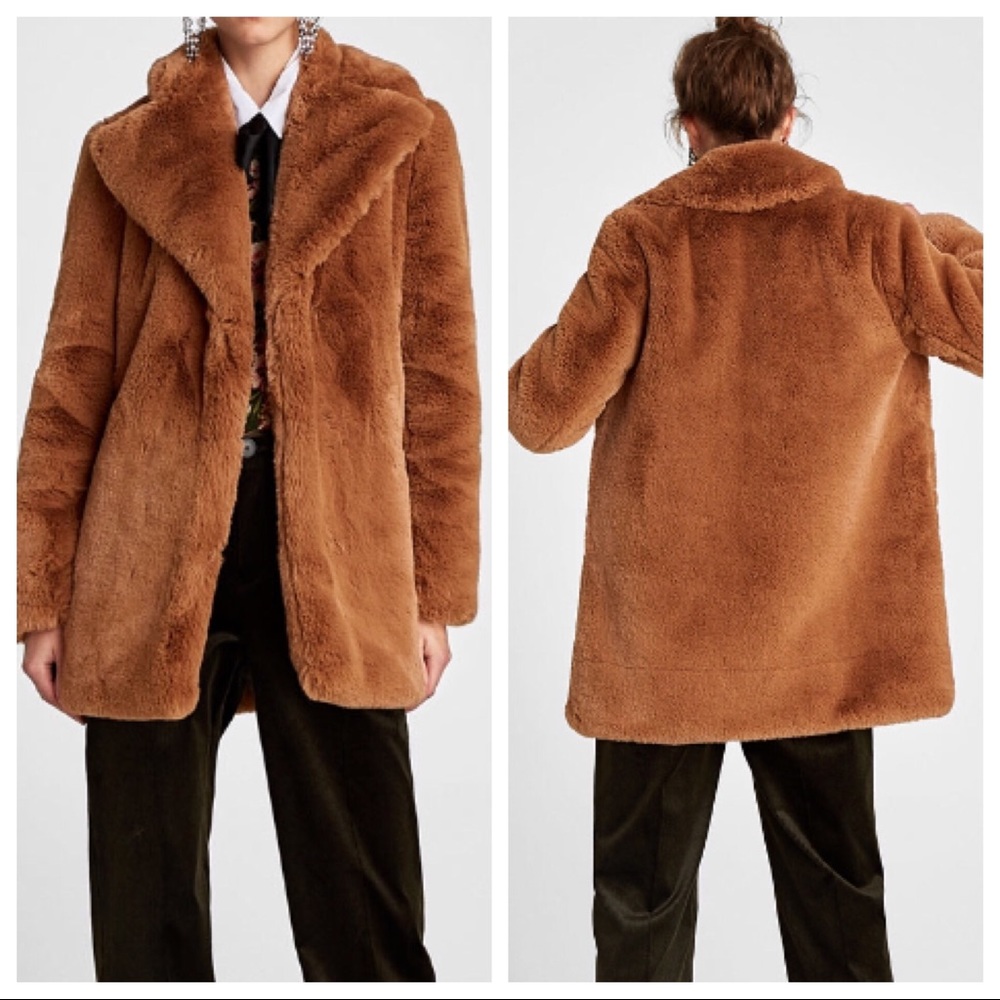 Zara faux fur teddy bear coat - Picture 3 of 8
